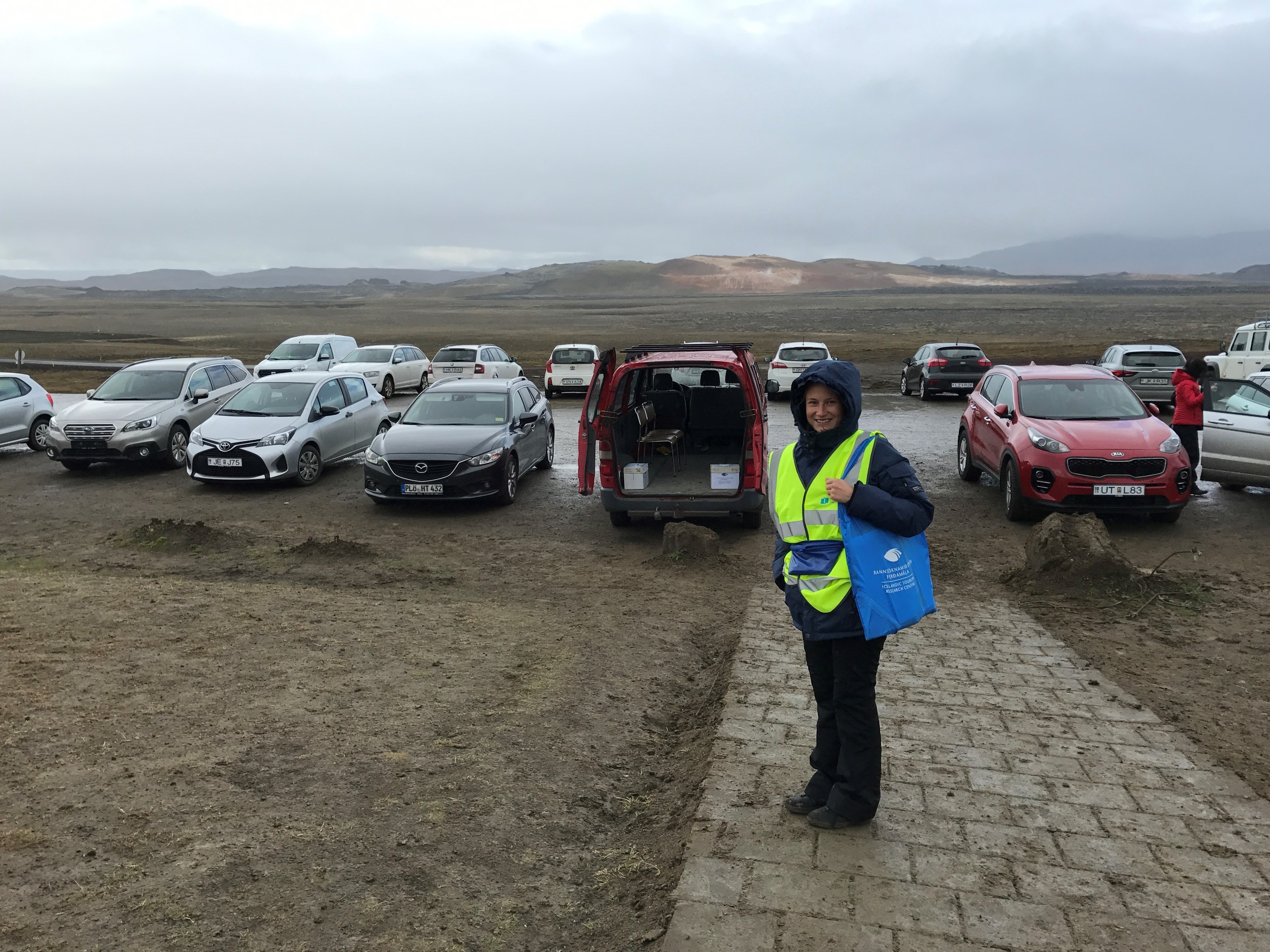 Surveyor from the ITRC in action at a survey site in 2017 ©Auður H Ingólfsdóttir