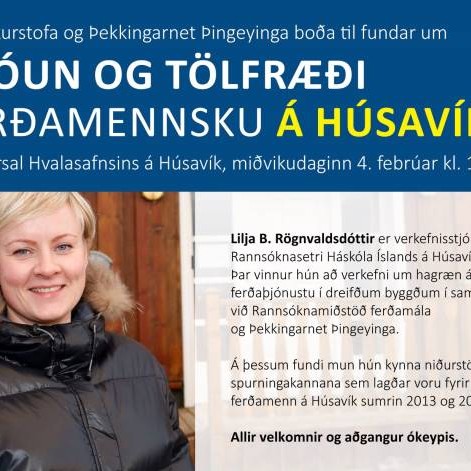 Erindi um þróun og tölfræði ferðamennsku á Húsavík