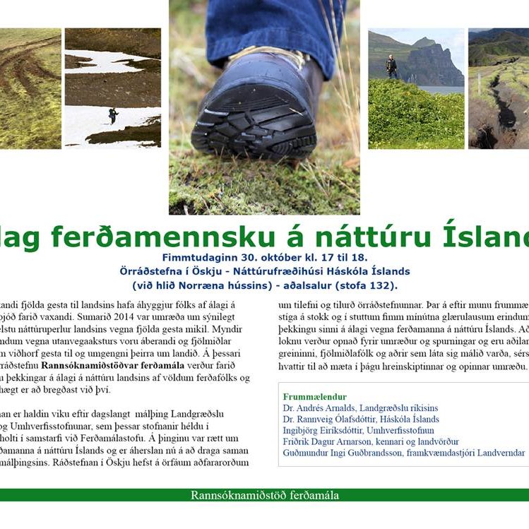 Álag ferðamennsku á náttúru Íslands