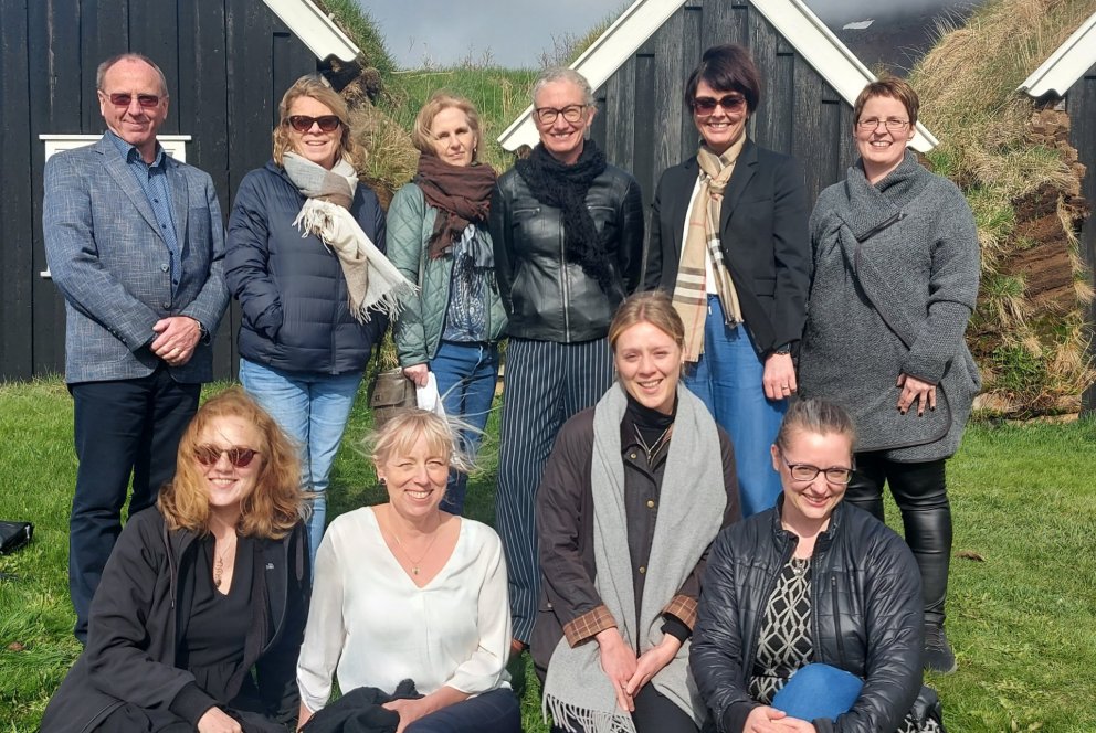 Stjórn og starfsfólk RMF við Nýjabæ á Hólum