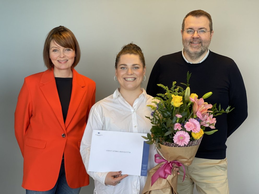 Ásta Dís Óladóttir, formaður stjórnar RMF, Guðný Ljósbrá Hreinsdóttir og Jóhannes Þór Skúlason, fram…