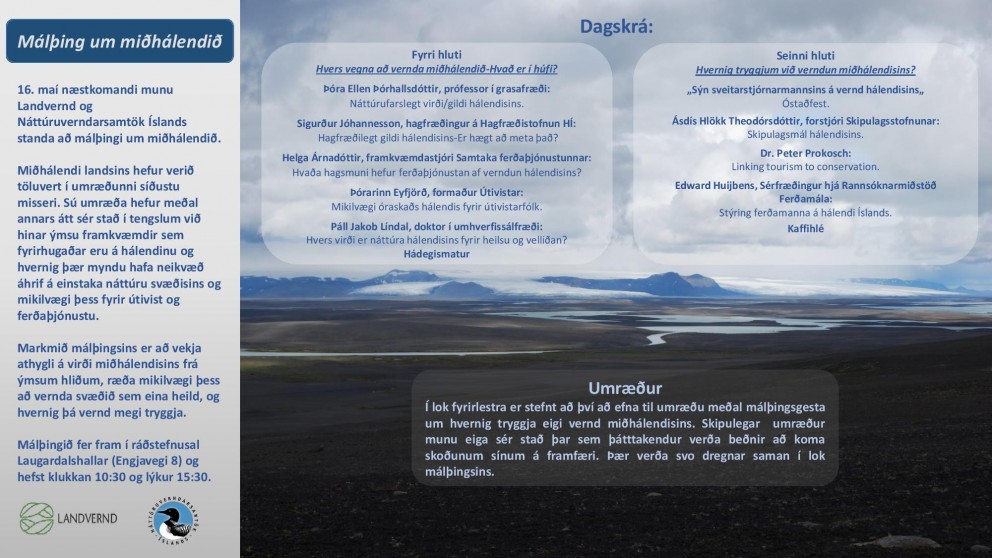 Málþing um miðhálendið