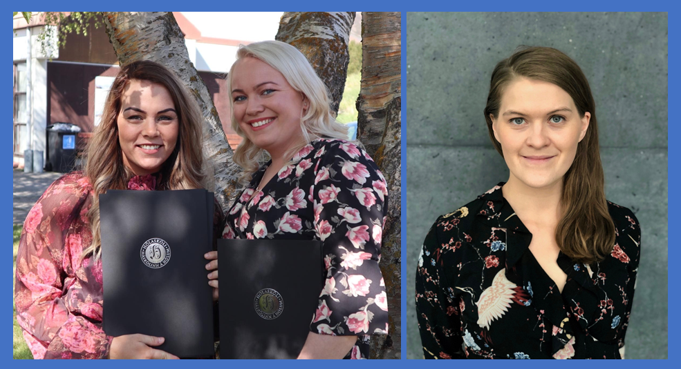 T.v.: Elva Dögg Pálsdóttir og Sólveig Hulda Árnadóttir. T.h.: Íris Sigurðardóttir