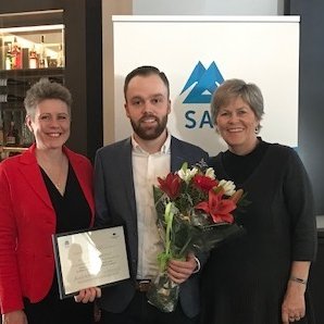 Bjarnheiður Hallsdóttir formaður SAF, Kristján Alex Kristjánsson og María Guðmundsdóttir fræðslustjó…