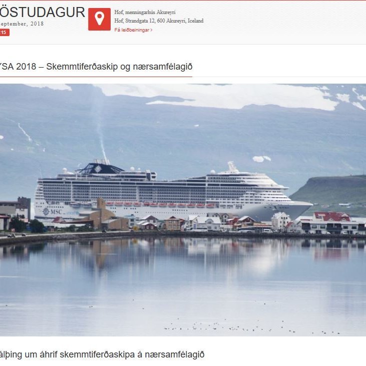 RMF á opinni málstofu um skemmtiferðaskip