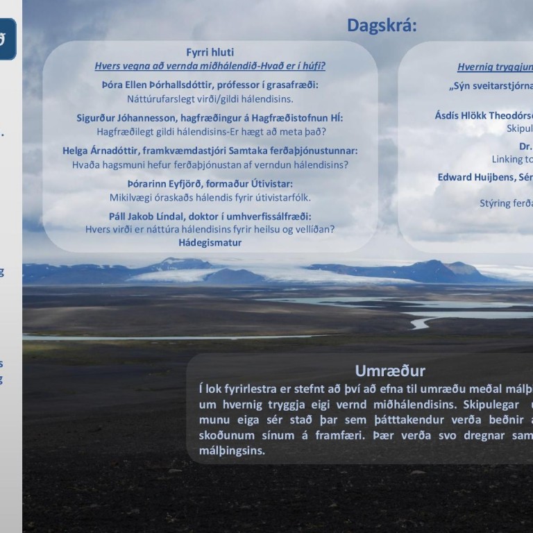 Málþing um miðhálendið